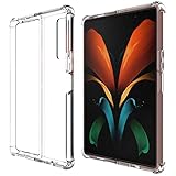 Miimall Kompatibel mit Samsung Galaxy Z Fold 2 Hülle, [Stoßabsorbierend] Transparent Flexibler TPU Handyhülle Stoßfest Kratzfest Schutzhülle für Samsung Galaxy Z Fold 2 2020 - Transparent