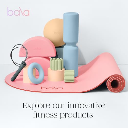 Image of Bala Pilates Ball, Non-Weighted Exercise Ball for Yoga & Barre - Small 8 inch | Yoga Ball, Stretching, Strength & Core Training, Workout, Home Gym & Fitness, 100% PVC with Mini Pump