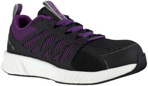 Reebok Work RB315 Women's Fusion Flexweave™ Work Safety Toe, Black and Purple, 8.5 Wide | Image 1
