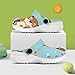 Meaudiwes Fashion Beach Pool Slippers Toddler Slides Sandals Child Water Shower for Girl Cute Otter Fish Pattern