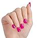 KISS imPRESS Color Press On Nails Short, All Smiles, Pink, Squoval, 30 Count