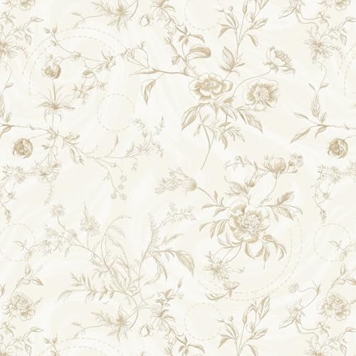 Ismoon Peel and Stick Wallpaper Floral Vintage Stick on Wall Pape...