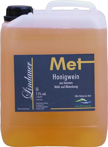 Original Lindauer MET - Lieblicher Honigwein 11% 5 L Premium Met aus Deutschland