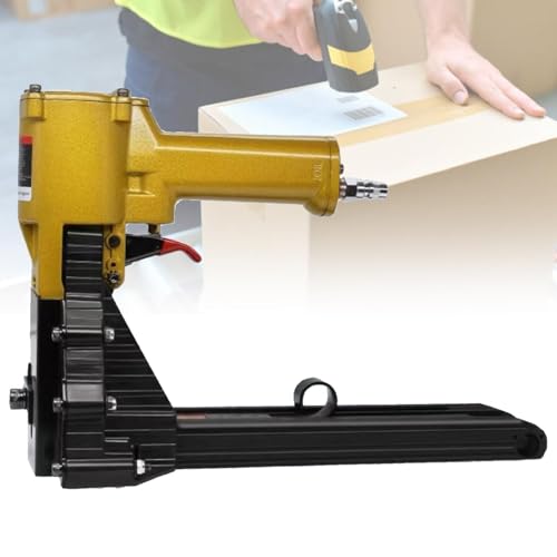 Industrial Packing Staple Tool, for 15mm-18mm/22mm Nails, Automatic Pneumatic Box Sealer, Handheld Carton Stapler Machine (One Color 15to18mm)