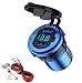 Produktbild Thlevel Auto QC3.0 USB Ladegerät KFZ USB Steckdose Dual Port 9V~32V 36W Schnellladung mit LED Digital Voltmeter Anzeige Switch für Fahrzeuge Boot Motorrad SUV Bus LKW Wohnwagen Marine