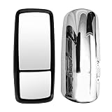 SEPEY Door Mirror for KENWORTH T680, Passenger Side Motorized Power Heated Chrome Door Mirror Replac