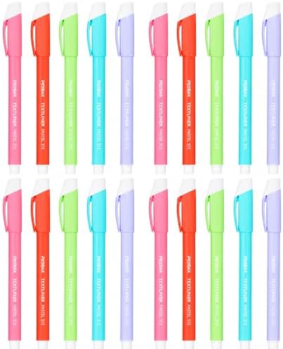 Basic color Highlighters, 5 Count, 4 mm Chisel Tip, Soft Assorted Colors with Clip Caps, 5.8 in image 5