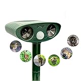 LZYqwq Ultrasonic Solar Mole Deterrent & Repeller - Efficace Vibrasonic...