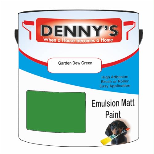 Premium Interior Wall & Ceiling Emulsion Paint – Garden Dew Green – Rich Matt Finish, Durable & Washable, Low Odour, Ideal for Living Rooms, Bedrooms & Hallways (1 Litre Tin)