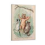 Louis Wain - Louis Wain Cats Canvas Art Poster and Wall Art Picture Print Modern Family Bedroom Decor Posters 12x18inch(30x45cm)