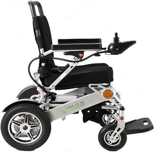 Lightweight Aluminium Electric Wheelchair Powerchair Folding Heavy Duty by Free To Be Mobility Equipment 2 x Battery Supplied 500W Motors. - 5
