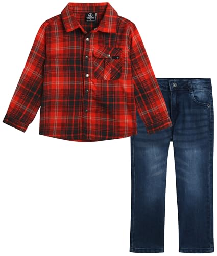 Conjunto Volcom para niños pequeños: evita la rigidez con mezclilla elástica y franela suave