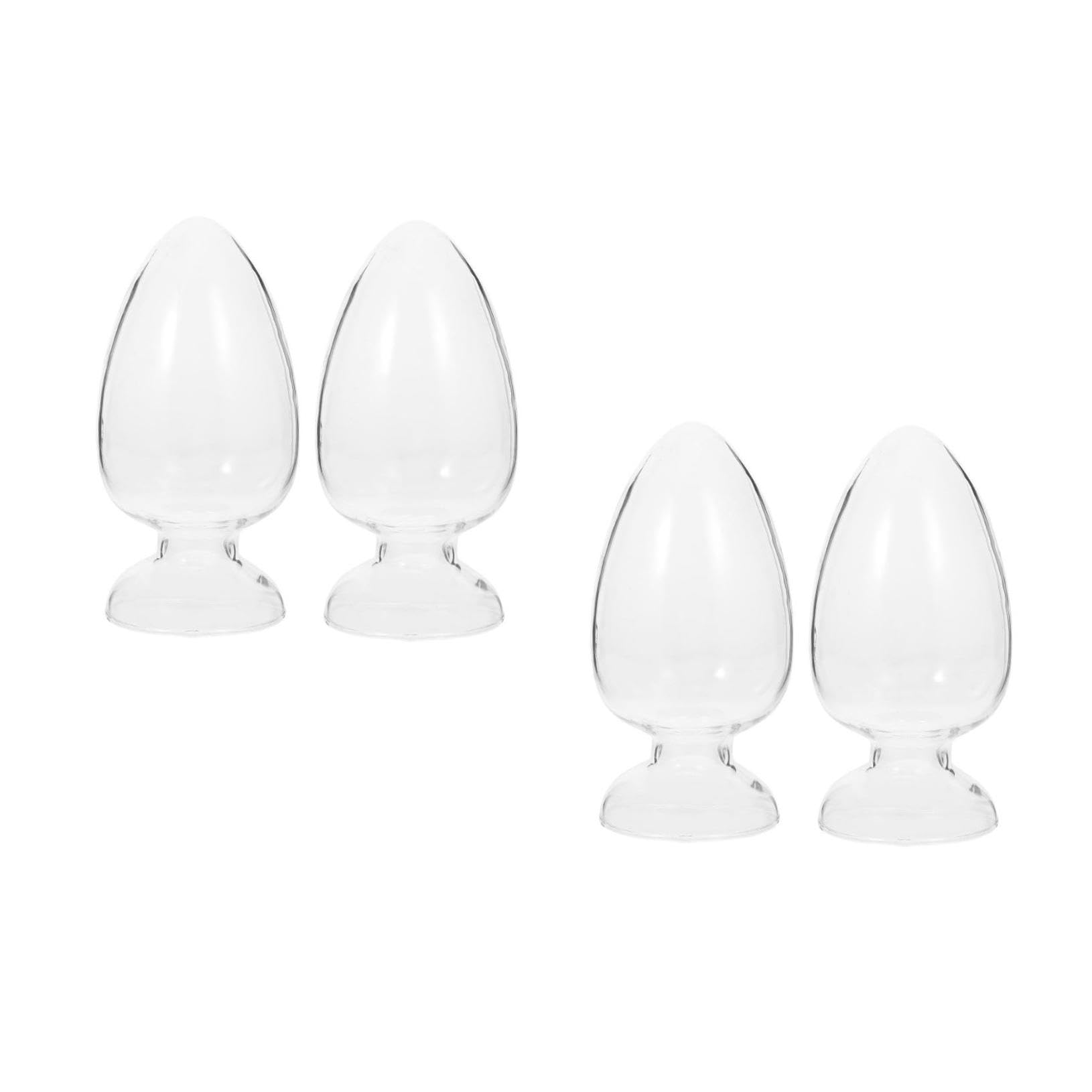 TOPBATHY 2 Sätze Hühnerherzflasche Laborflasche Aus Glas Probe-display-flasche Konische Laborflasche Konische Flasche Vorratsflasche Schauflasche Mit Stöpsel 2 Stück * 2