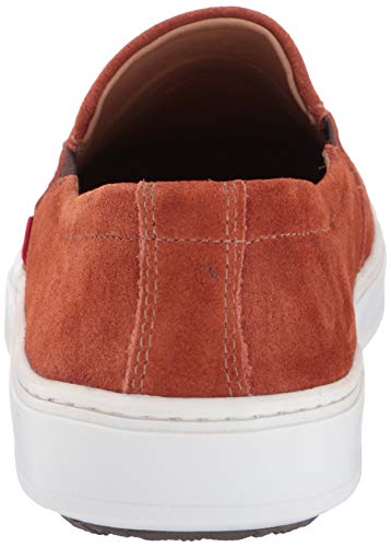 Marc Joseph New York Men's Made In Brazil Luxury Leather Venetian Sneaker, Burnt Orange Suede, 8.5 M Us #TOP2