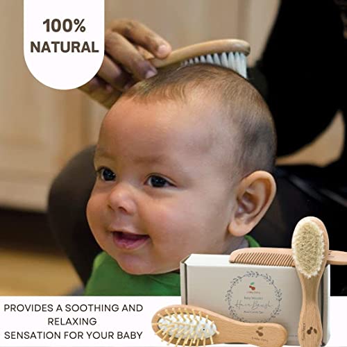 A-Baby-Cherry-Baby-CombBaby-Hair-Brush-3-Piece-Premium-Baby-Brush-Comb-Set-Wooden-Baby-Comb-Hair-for-New-Born-Natural-Fiber-Hair-Brush-for-Toddler-Perfect-Baby-Grooming-Kit