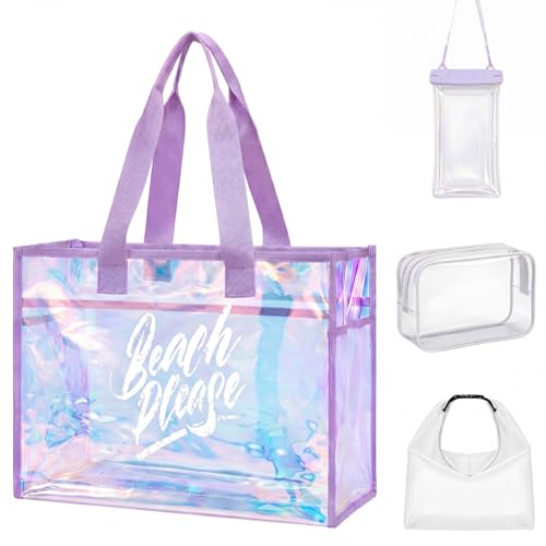 Hsei Large Clear Beach Tote