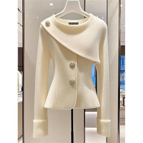 Women's Long Wool Coat Elegant Temperament Warm Autumn Winter Casual Outerwear2