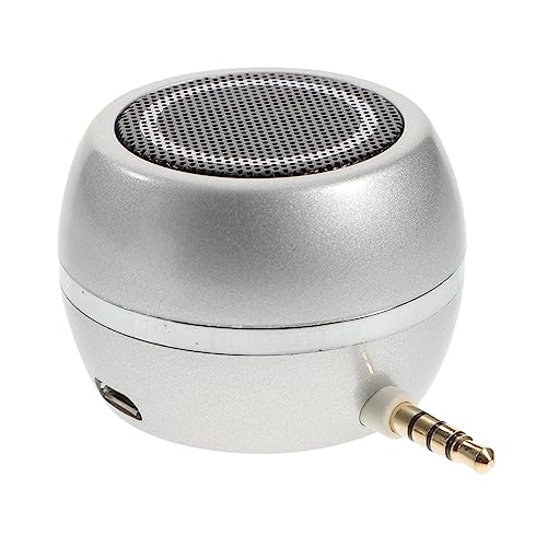LALAFINA Portable Plug Speaker USB Rechargeable Wired Desktop Speaker with Aux Input Compact Design High Performance for Computer and Mobile Use Finish