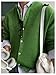 Floerns Men's Solid Long Sleeve Button Front V Neck Knitwear Cardigan Sweater Green X-Large
