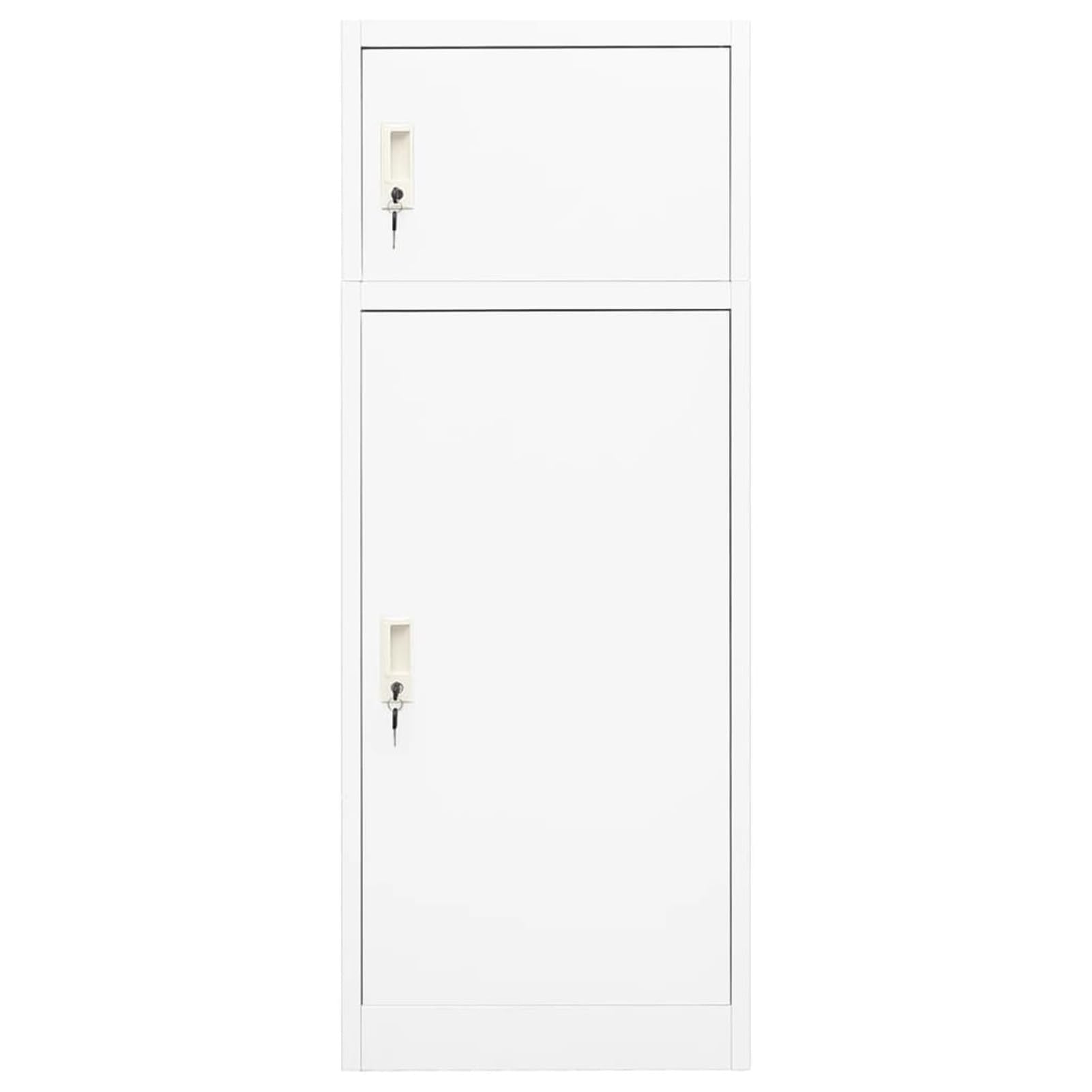 Sattelschrank Weiß Stahlschrank 53x53x140 cm Stahl Sattel