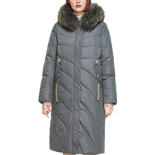 Veste d'hiver pour femmes minces parka longue contre le froid Roquorl vert