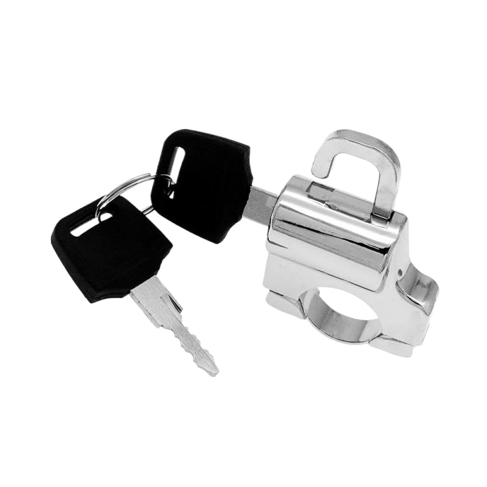 Candado para casco de manillar de motocicleta, Compatible con manillares de 7/8 pulgadas y 22mm, incluye 2 kits de candados de seguridad