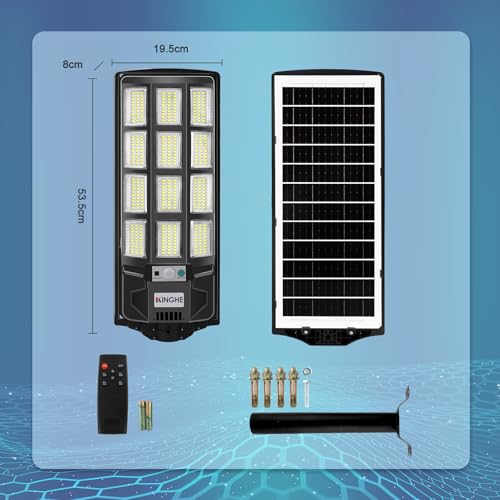 KingHe KingHe ソーラー街灯 ソーラーライト 屋外 防水 センサーライト led ガーデンライト【2025新モデル ・1200W 光束最大12000ルーメン】KINGHE-BBW12P2 の商品画像 7