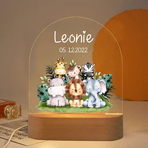 Lámpara de Noche Animal Personalizable para Niños