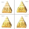 Discoveries Egyptian Imports Miniature Pyramid Statue - Gold Finish - 3.25" - Hand Finished with Hieroglyphs - Made in Egypt #5