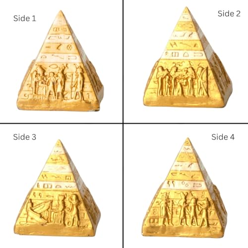Estatua Miniatura Pirámide Egipcia 3.25" Acabado Dorado miniatura 6