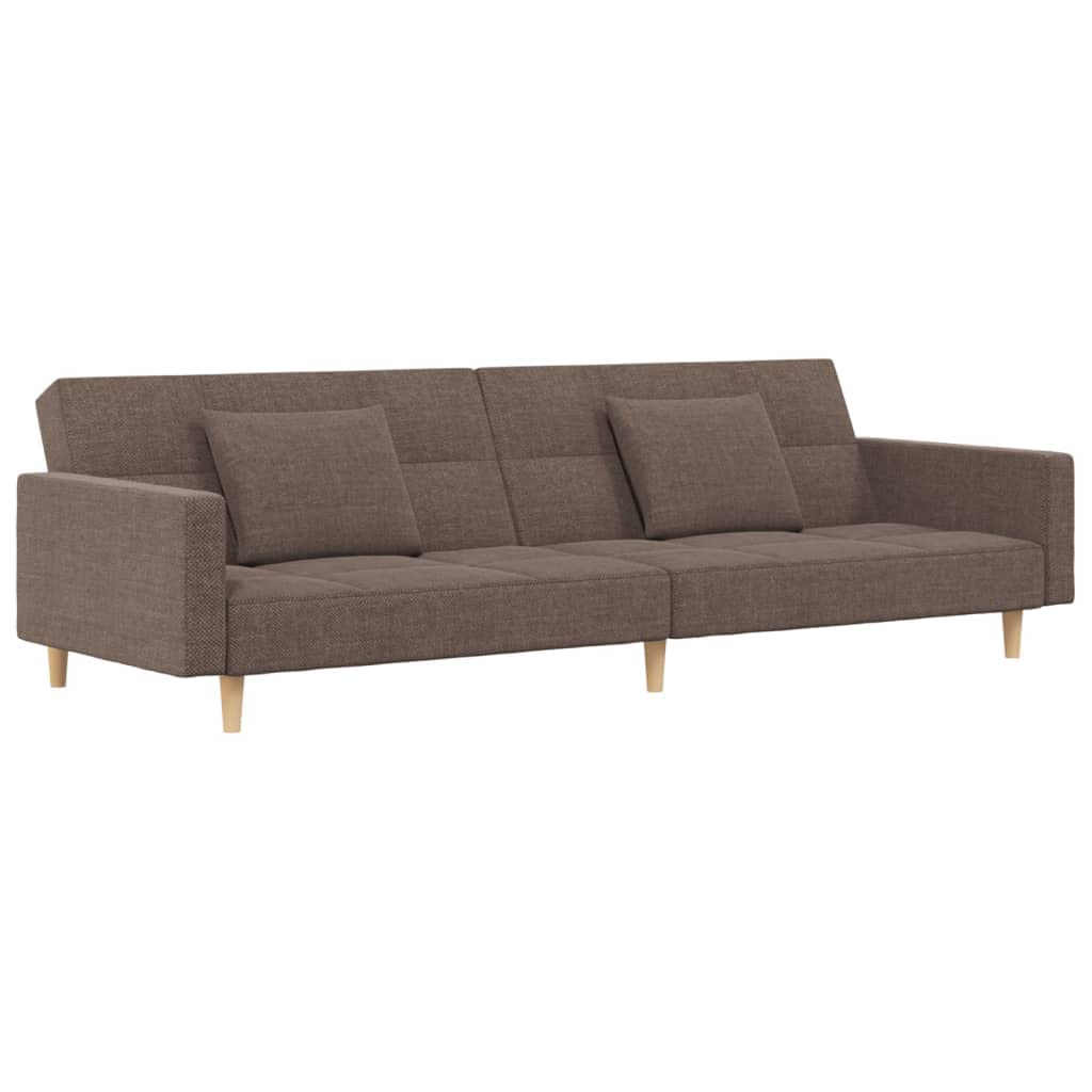 Sofá cama de 2 plazas con función de sueño, sofá plegable con 2 cojines, tela topo, marco de madera estable, cama de invitados 2 en 1 para sala de estar y habitación de invitados, 220 x 84,5