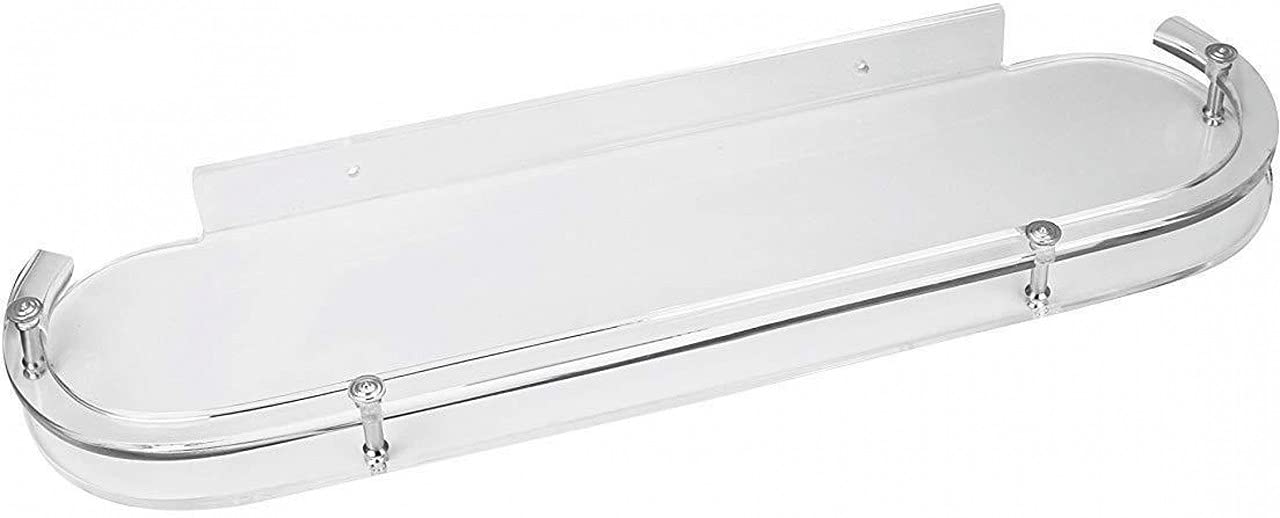 Supreme Bazaar Transparent ABS Plastic Unbreakable Rectangular Bathroom Shelf Wall Mount Rack Shelves for Kitchen/Bathroom | 18inch (Pack of 1) (Style 1) (B09DYTCNX4) Amazon Price History, Amazon Price Tracker