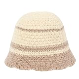 Portia from The White Lotus Costume Guide 2 Beige Knitted Bucket Hat