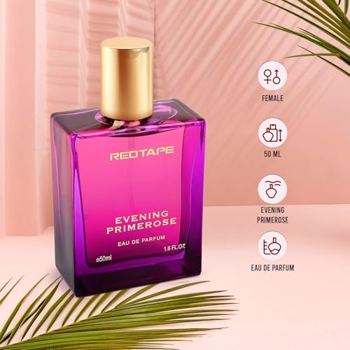 Image of Red Tape Evening Primerose Eau De Parfum for Women 50ML | Long-Lasting Luxury Perfume | Fragrance Spray | Premium Scented Gift for Her