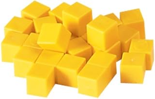 hand2mind Yellow Plastic Base Ten Blocks, Units Set, Place Value Blocks, Counting Cubes for Kids Math, Base 10 Math Manipulatives for Kids, Kindergarten Homeschool Supplies (Set of 100)