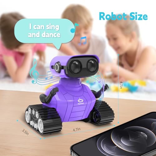 Playsheek MPNPS0007-PU Robot Toys Remote Control Robot Toy Rechargeable Emo Robot With Auto-Demonstration Kids Robot Rc Robot thumb #5