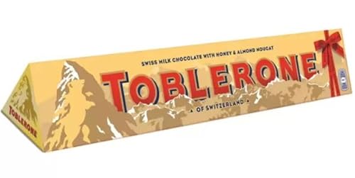 Toblerone Swiss Milk Chocolate - 750g Big Bar | 30 Portions, 25g Each Iconic Triangle | Honey & Almond Nougat Bar - Creamy and Delicious Gift Hamper, Christmas,Birthday,Easter Gift Sold By Swiss+
