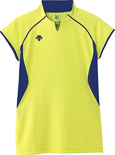 DESCENTE(デサント) 男女兼用 バレーボール フレンチスリーブゲームシャツ DSS-4430 Lイエロー×ブラック M