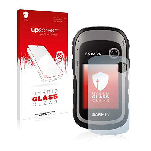 upscreen Protector Pantalla Cristal Templado Compatible con Garmin eTrex 30 Hybrid Glass - 9H Dureza