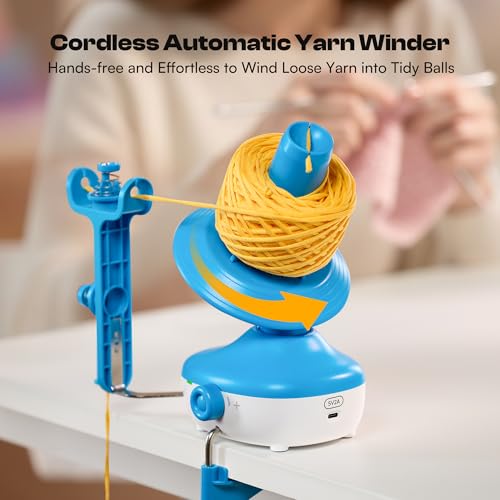 Image of Caydo M1L Cordless Electric Yarn Winder, Rechargeable 2H Running Time, Blue