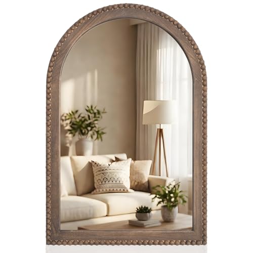 Vercraft 36' x 24' Arched Wall Mirror Wooden Arch...