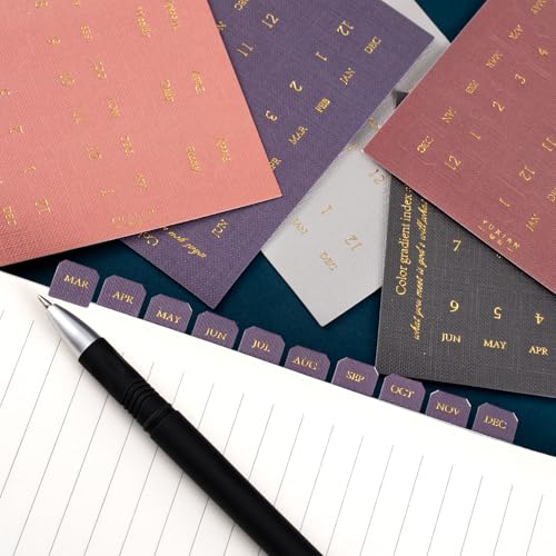 Onglets mensuels autocollants pour en finir avec le désordre dans votre carnet de notes d'étude - 6
