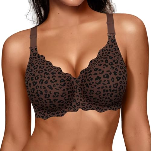 Image of Vertvie Jelly Bras for Women No Underwire Wireless Push Up Bra Full Coverage Bralettes Seamless Comfort Everyday Sports Bra