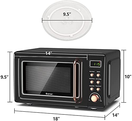 Moccha-Compact-Retro-Microwave-Oven-07Cuft-700-Watt-Countertop-Microwave-Ovens-w5-Micro-Power-Delayed-Start-Function-LED-Display-Child-Lock-Black