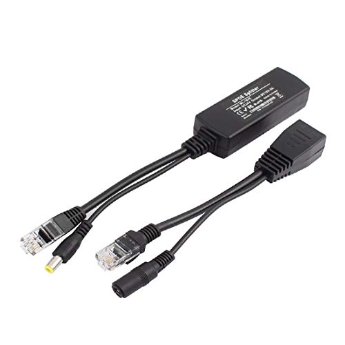 Inyector y divisor POE DC24V, salida DC12V 2A, 1 puerto RJ45, negro, modelo ML-102E, marca FIYA miniatura 4