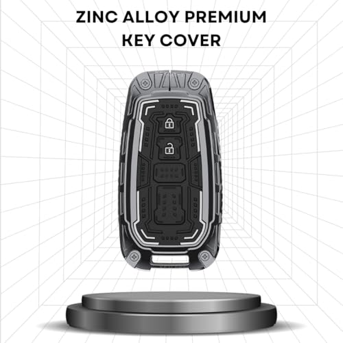 Image of Keycept Metal Armor Key Cover for Toyota Innova Hycross | Fortuner | Hilux | Innova Crysta | Fortuner Legender | Land Cruiser | Suzuki Invicto 2 Button Smart Key