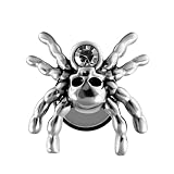 Pendientes de cartílago para mujer, 1,4 g, diseño gótico realista de araña, joyería de piercing para la parte superior de la oreja, piercing de cartílago de fiesta de Halloween, aretes de acero