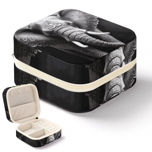 Boîte de rangement portable bijoux motif éléphant