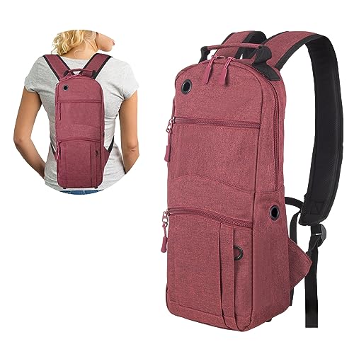 APDTEK Portable Oxygen Tank Backpack for Size M2 B/M6 C/M9 ML6 A/M4 M7 Comfortable Medical Oxygen Cylinder Backpack Bag with Durable Straps for Travel - Not Suitable for Size D (Red)