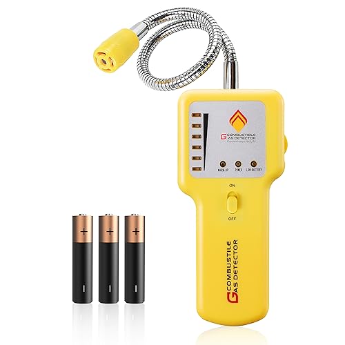 VITITE Natural Gas Detector, Propane Detector, Portable Gas Sniffer, for Locating The Source of Combustible Gas Leaks Like Fuel, Methane, LPG, Sewer Gas in Home, RV, and Gas Pipes…